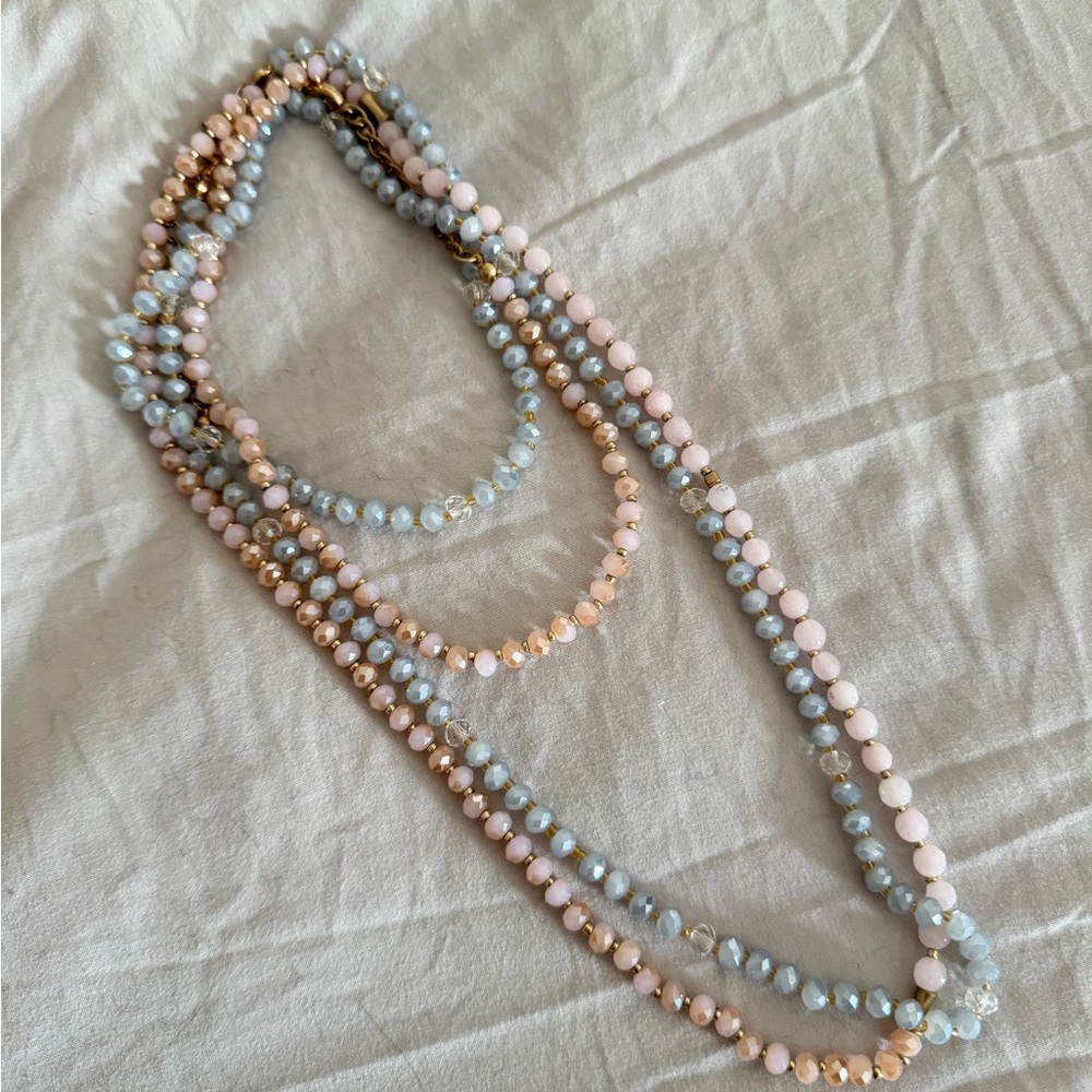 Elegant Multi-Strand Beaded Necklace